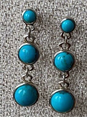 Whitney Kelley Turquoise Drop Earrings - Blue Turquoise Dangle Earrings